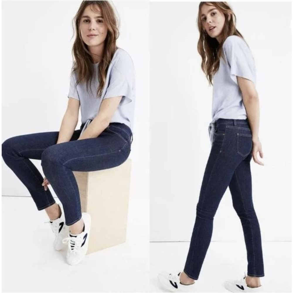 Madewell Skinny Skinny E2570 8in Rise Quincy Blue Denim Jean Pants Size 26